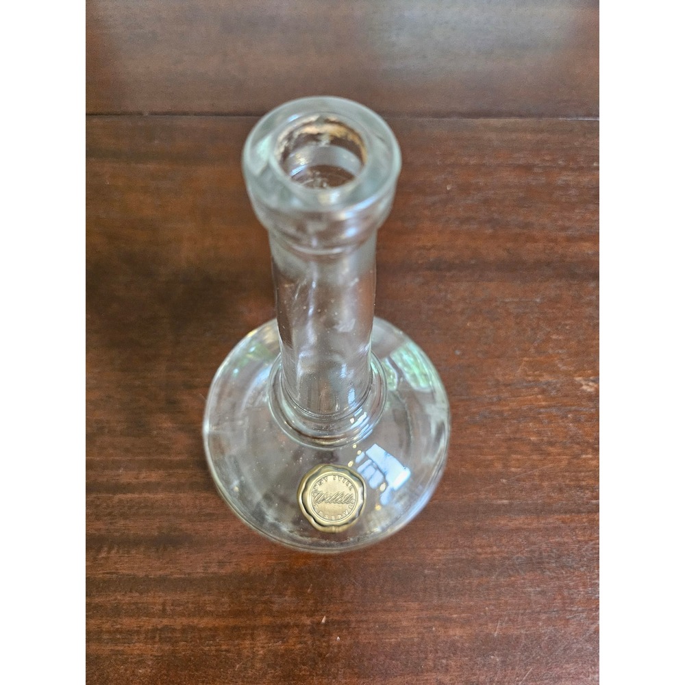 Willett Pot Still Reserve Empty Bottle Clear Glass Bourbon Whiskey Decanter 750m